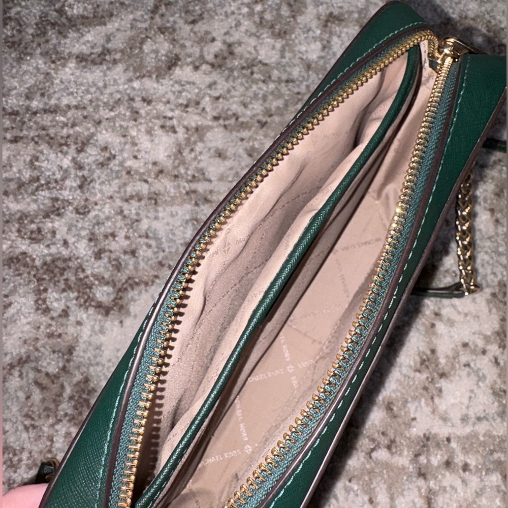 MICHAEL KORS Forest Green Saffiano Leather Crossbody Bag - Picture 2 of 3